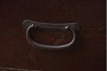 アンティーク家具　和製アンティーク　大正昭和初期　前面ケヤキ材　和の風情漂う衣装箪笥(仙台箪笥、引き出し)(R-040019)