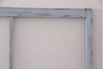 アンティーク建具　和製アンティーク　昭和初期　シャビーなペイントがお洒落!レトロなガラス戸4枚セット(引き戸、建具)(R-040031)