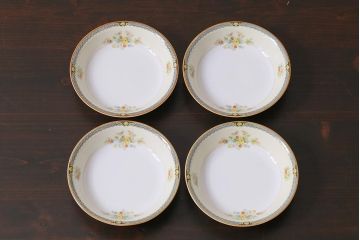 アンティーク雑貨　昭和中期　オールドノリタケ　小皿4枚セット(プレート、洋食器)(R-040035)