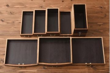 アンティーク家具　和製アンティーク　指物家具　三方桑材　上手物　風情あふれる佇まいが魅力的な鏡台(ドレッサー、三面鏡)(R-040048)