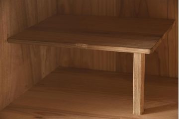 アンティーク家具　昭和中期　前面桐材　シンプルな戸棚付き重ね箪笥(和タンス、チェスト、収納棚、桐箪笥、桐たんす)(R-040050)