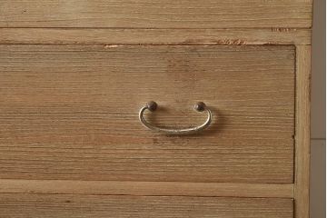 アンティーク家具　昭和中期　前面桐材　シンプルな戸棚付き重ね箪笥(和タンス、チェスト、収納棚、桐箪笥、桐たんす)(R-040050)