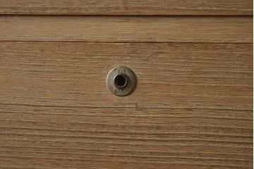 アンティーク家具　昭和中期　前面桐材　シンプルな戸棚付き重ね箪笥(和タンス、チェスト、収納棚、桐箪笥、桐たんす)(R-040050)