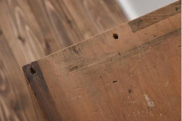 アンティーク家具　大正昭和初期　前面ケヤキ材　木の風合いが楽しめるシンプルなチェスト(引き出し、和タンス)(R-040051)