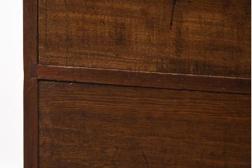 アンティーク家具　大正昭和初期　前面ケヤキ材　木の風合いが楽しめるシンプルなチェスト(引き出し、和タンス)(R-040051)