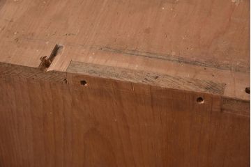 アンティーク家具　大正昭和初期　前面ケヤキ材　木の風合いが楽しめるシンプルなチェスト(引き出し、和タンス)(R-040051)