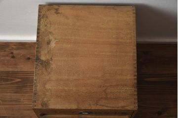 レトロ家具　ニコニコ 絹糸カード巻　卓上サイズの糸ケース(小引き出し)(R-040054)