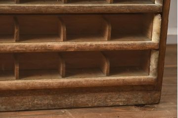 レトロ家具　ニコニコ 絹糸カード巻　卓上サイズの糸ケース(小引き出し)(R-040054)