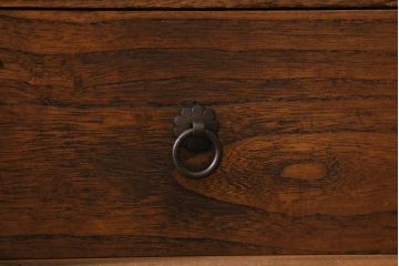 アンティーク家具　明治期　前面桐材　鶴亀図　上質な和の雰囲気漂う重ね箪笥(衣装箪笥、桐箪笥、桐たんす)(R-040072)