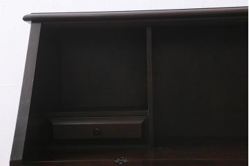 絶版品　北海道民芸家具　風格漂う両袖ライティングビューロー(デスク、在宅ワーク、在宅用両袖机)(R-040075)