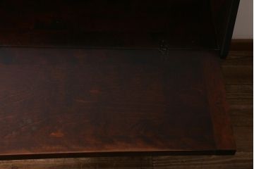 絶版品　北海道民芸家具　風格漂う両袖ライティングビューロー(デスク、在宅ワーク、在宅用両袖机)(R-040075)