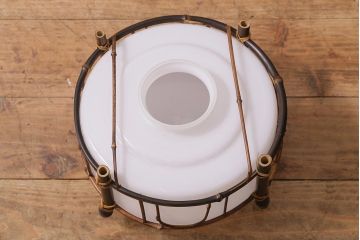 アンティーク照明　大正昭和初期　竹の意匠が趣ある吊り下げ照明(天井照明、ペンダントライト)(R-040080)