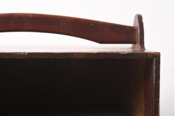 アンティーク雑貨　引き出し付き　小物収納におすすめな木製のおかもち(岡持ち)(R-040089)