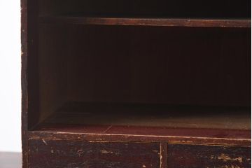 アンティーク雑貨　引き出し付き　小物収納におすすめな木製のおかもち(岡持ち)(R-040089)