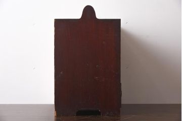アンティーク雑貨　引き出し付き　小物収納におすすめな木製のおかもち(岡持ち)(R-040089)