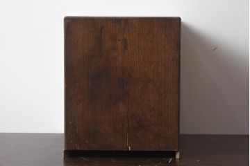 アンティーク家具　和製アンティーク　昭和初期　前面タモ材　玉杢　木目が目を引く小引き出し(卓上収納、小物収納)(R-040090)