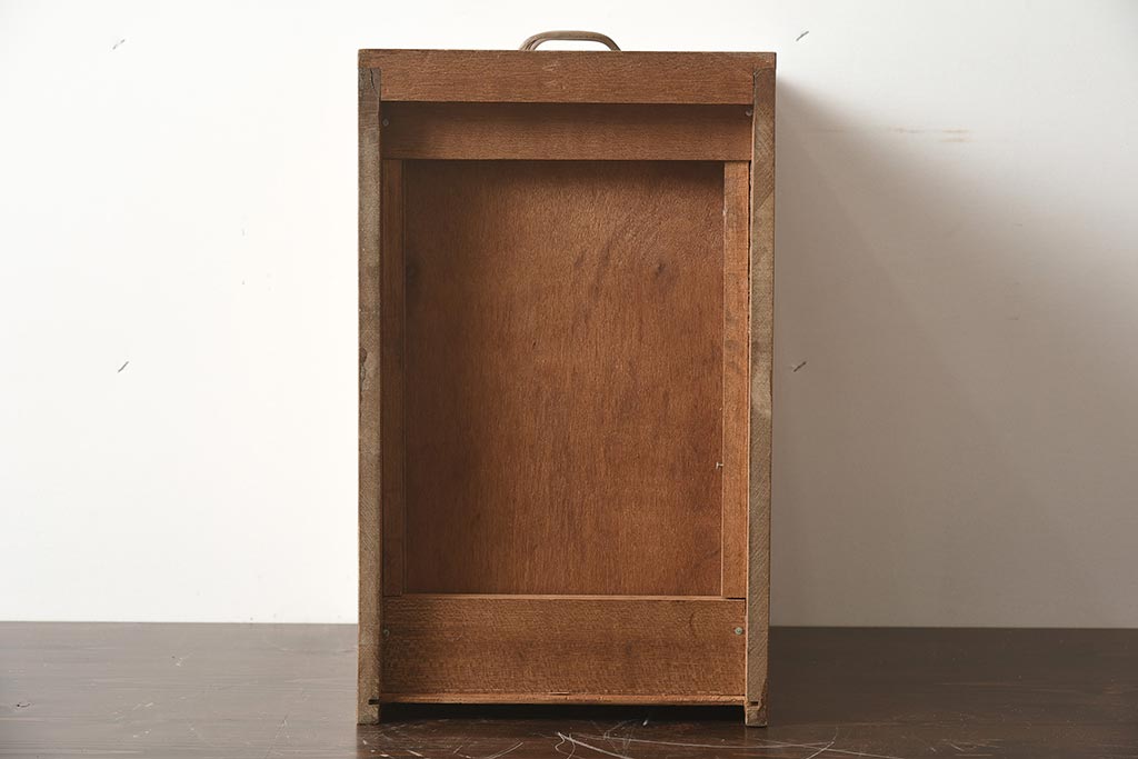 レトロ家具　昭和レトロ　昭和中期　素朴な風合いがレトロな小引き出し(小物収納、卓上収納)(R-040092)