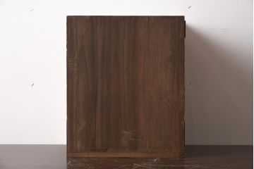 アンティーク家具　和製アンティーク　昭和初期　味のある桐材製の小引き出し(卓上収納、小物収納)(R-040095)