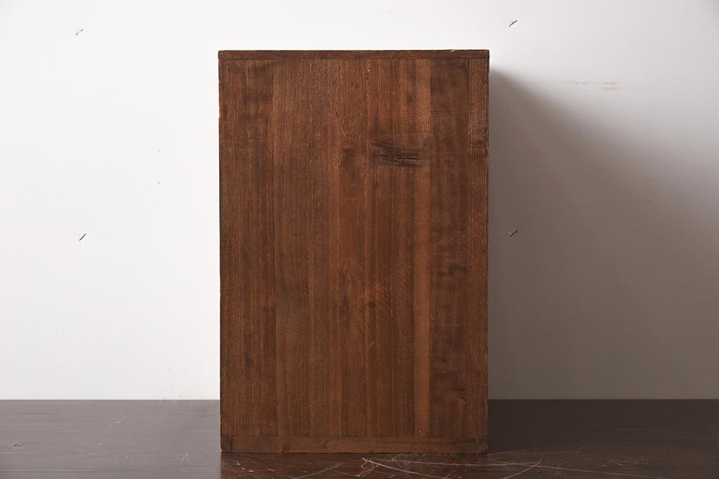 アンティーク家具　和製アンティーク　昭和初期　味のある桐材製の小引き出し(卓上収納、小物収納)(R-040095)