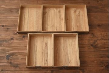 アンティーク家具　和製アンティーク　昭和初期　味のある桐材製の小引き出し(卓上収納、小物収納)(R-040095)