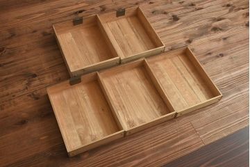 アンティーク家具　和製アンティーク　昭和初期　味のある桐材製の小引き出し(卓上収納、小物収納)(R-040095)