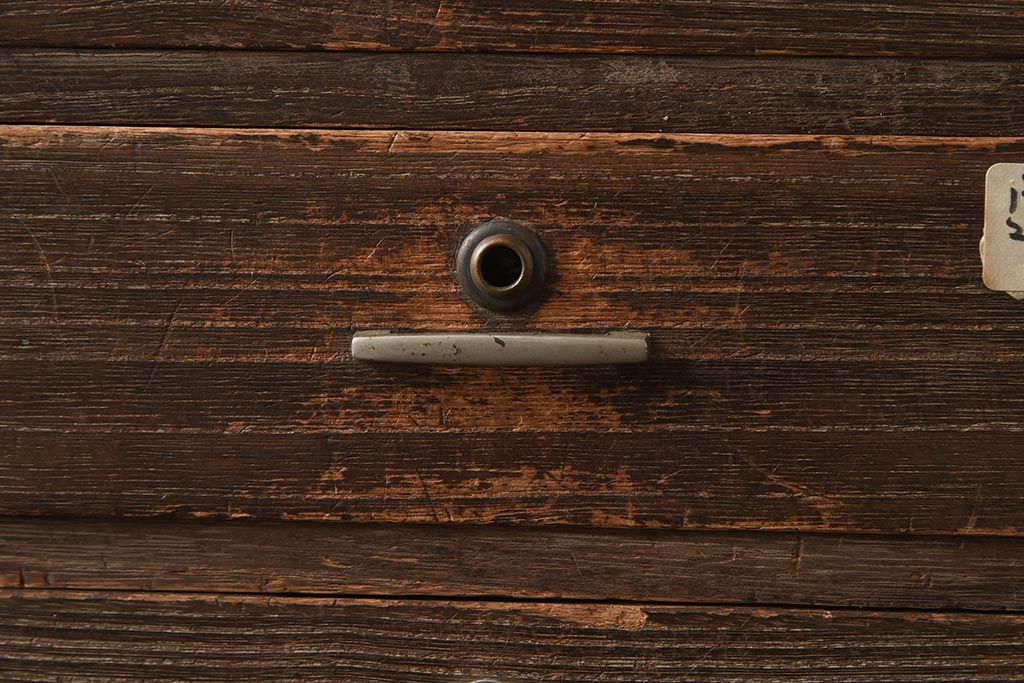 アンティーク家具　和製アンティーク　昭和初期　味のある桐材製の小引き出し(卓上収納、小物収納)(R-040095)