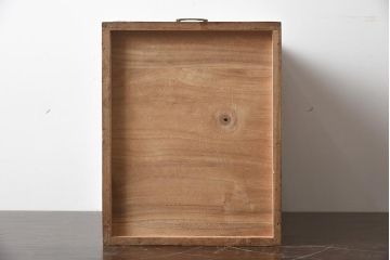 アンティーク家具　和製アンティーク　昭和初期　味のある桐材製の小引き出し(卓上収納、小物収納)(R-040095)