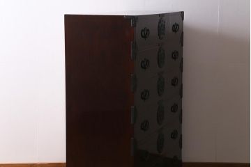 中古　民芸家具　和製アンティーク　ケヤキ材　美しい杢目が目を引く衣装箪笥(整理箪笥、引き出し、チェスト)(R-040096)