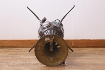 中古　レプリカ　アンティーク風　ティファニー風　ドラゴンフライ　ステンドグラスのスタンドライト(フロアスタンド、照明)(R-040097)