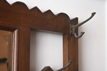 アンティーク家具　ナラ材　大正ロマンにぴったりなクラシカルな意匠のホールスタンド(傘立て、コート掛け、帽子掛け)(R-040098)