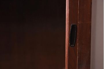 アンティーク家具　三方ケヤキ材　戸棚と引き出しが備わったレトロなキャビネット(収納棚)(R-040101)
