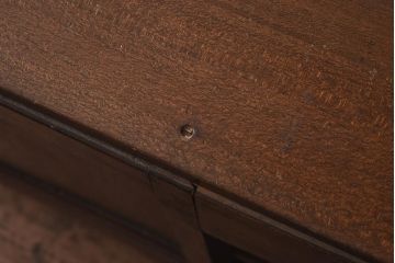アンティーク家具　昭和中期　年月を重ねた渋みのある木肌が魅力の文机(座机、片袖机、ローテーブル)(R-040103)
