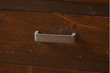 アンティーク家具　昭和中期　年月を重ねた渋みのある木肌が魅力の文机(座机、片袖机、ローテーブル)(R-040103)