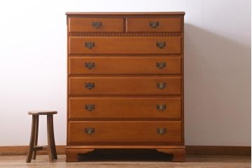 中古　横浜ダニエル(daniel)　A-103　エレガントな意匠が素敵な整理タンス(チェスト、引き出し)(R-040105)