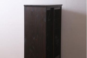 ラフジュ工房オリジナル　古建具リメイク　組子　和の風情漂う組子が魅力の収納棚(書院戸、戸棚、キャビネット)(R-040106)