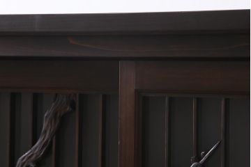 ラフジュ工房オリジナル　古建具リメイク　組子　和の風情漂う組子が魅力の収納棚(書院戸、戸棚、キャビネット)(R-040106)