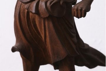 木彫り　二代光峰　石原照治作　仁王像(阿吽像)(R-040110)