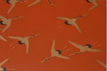 アンティーク雑貨　明治大正　輪島塗　千羽鶴蒔絵膳(木製お膳、香盆)(R-040111)