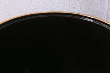 アンティーク雑貨　明治大正　輪島塗　黒塗汁桶(木製漆器)(R-040112)
