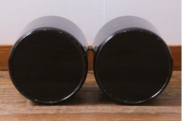 アンティーク雑貨　明治大正　輪島塗　黒塗汁桶(木製漆器)(R-040112)