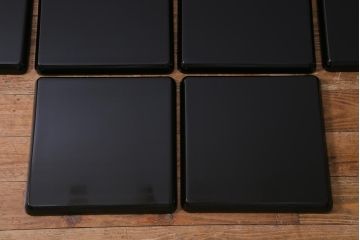 レトロ雑貨　輪島塗　柴丹塗会席膳10客(木製紫檀漆器)(R-040113)