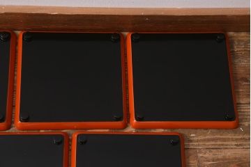 アンティーク雑貨　古民具・骨董　明治〜大正期　輪島塗木製蒔絵膳5枚セット(漆器、お盆)(R-040119)