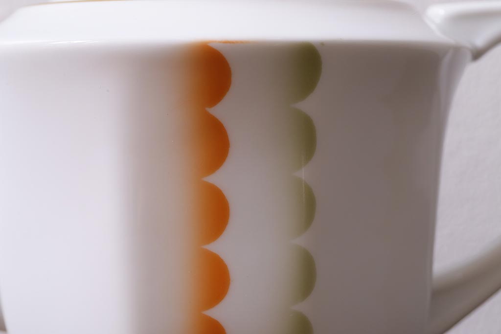 アンティーク雑貨　昭和初期　名古屋製陶会社　ティーポット、シュガーポット、クリーマー3点セット(R-040124)