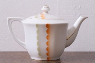 アンティーク雑貨　昭和初期　名古屋製陶会社　ティーポット、シュガーポット、クリーマー3点セット(R-040124)