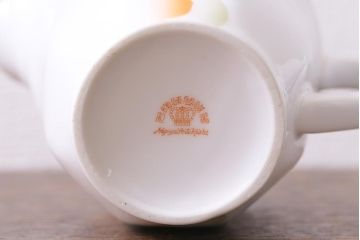 アンティーク雑貨　昭和初期　名古屋製陶会社　ティーポット、シュガーポット、クリーマー3点セット(R-040124)