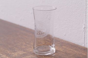 アンティーク雑貨　戦前　カブトビール　鼓型グラス(和ガラス、コップ)(R-040125)