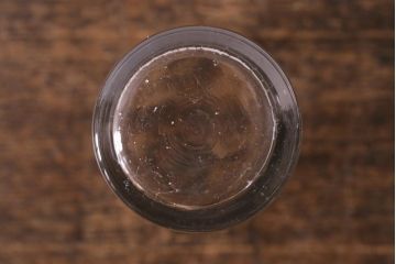 アンティーク雑貨　戦前　カブトビール　鼓型グラス(和ガラス、コップ)(R-040125)