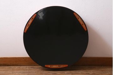 アンティーク雑貨　明治大正　輪島塗　千羽鶴蒔絵丸膳(木製漆器)(R-040132)