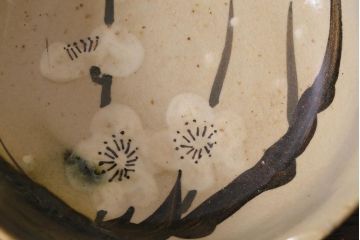 アンティーク家具　大正昭和初期　梅花文　古い美濃焼小鉢5客(皿、向付)(R-040137)