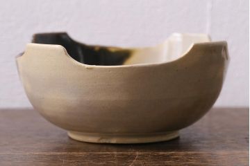 アンティーク家具　大正昭和初期　梅花文　古い美濃焼小鉢5客(皿、向付)(R-040137)